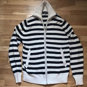 Zara men basic striped cardigan M
